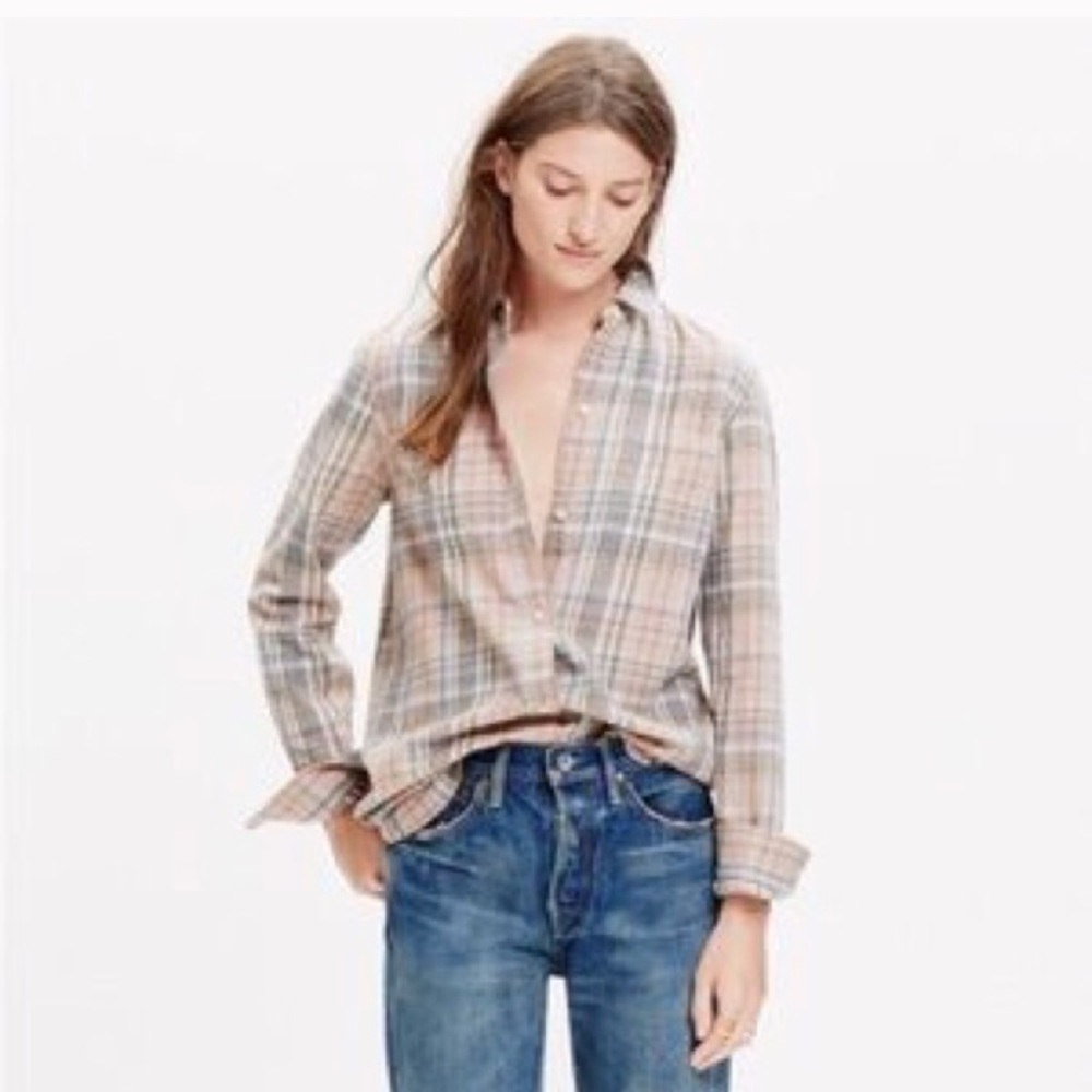 Madewell xs plaid shirt